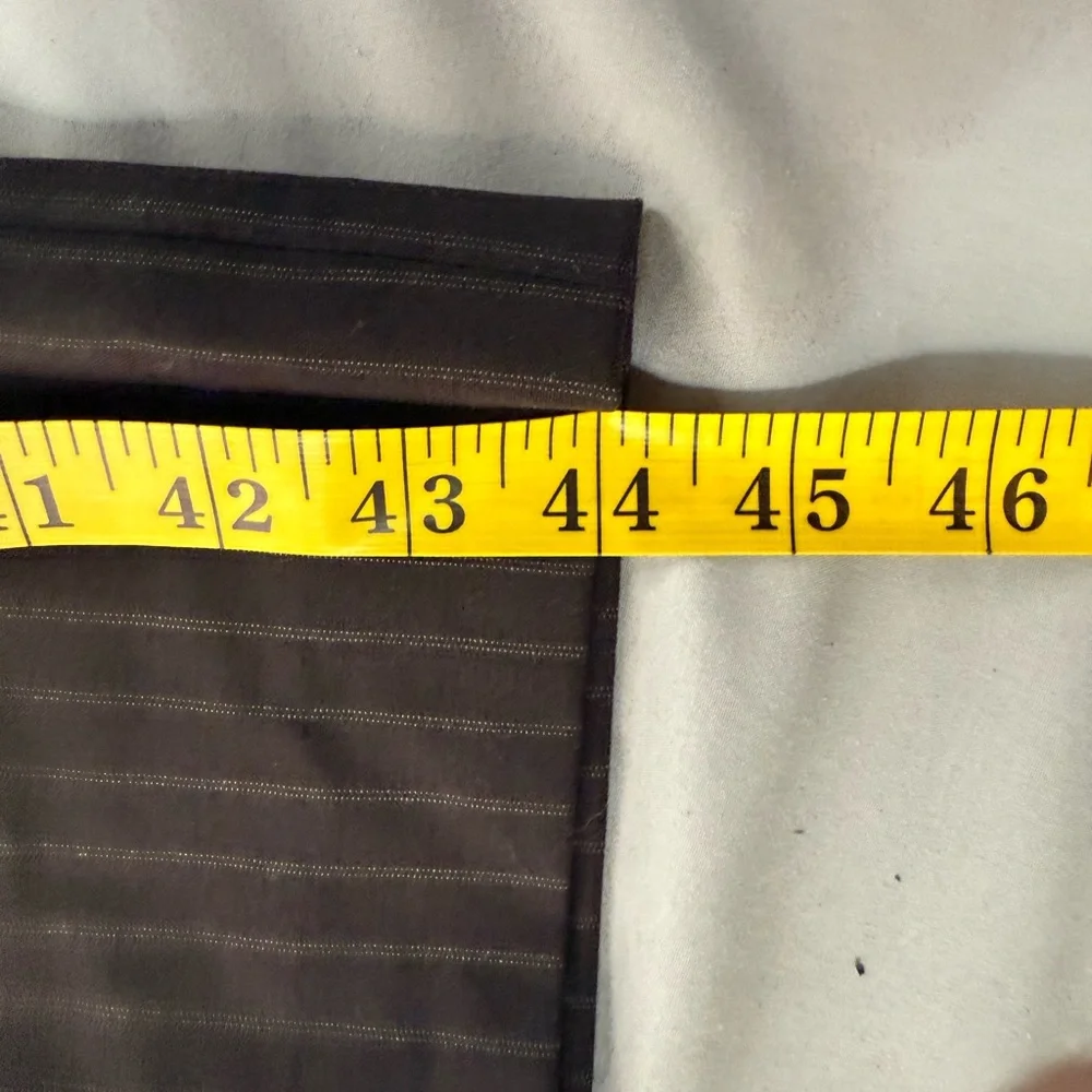 Lafayette 148 New York Brown Pinstripe Wide Leg Pants - Picture 7 of 8